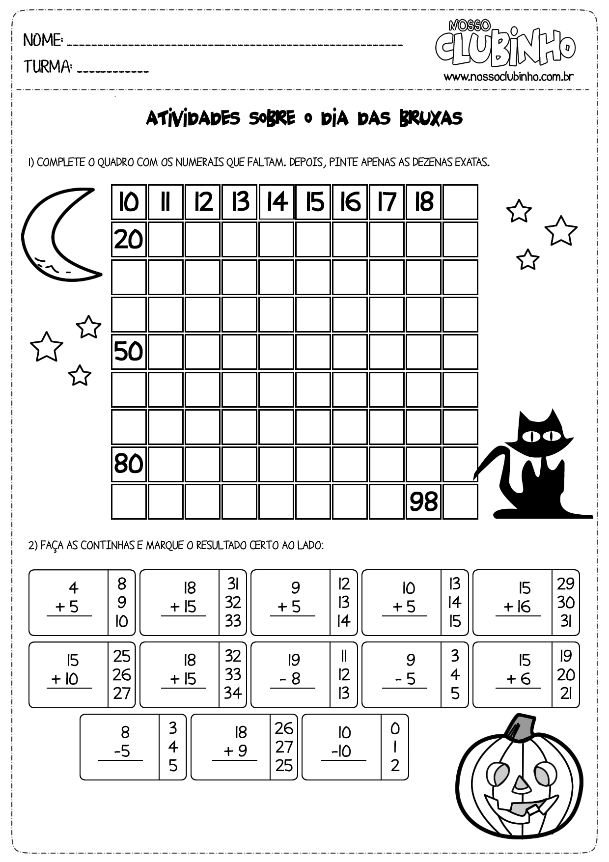 Atividades de Matemática para o 2º Ano