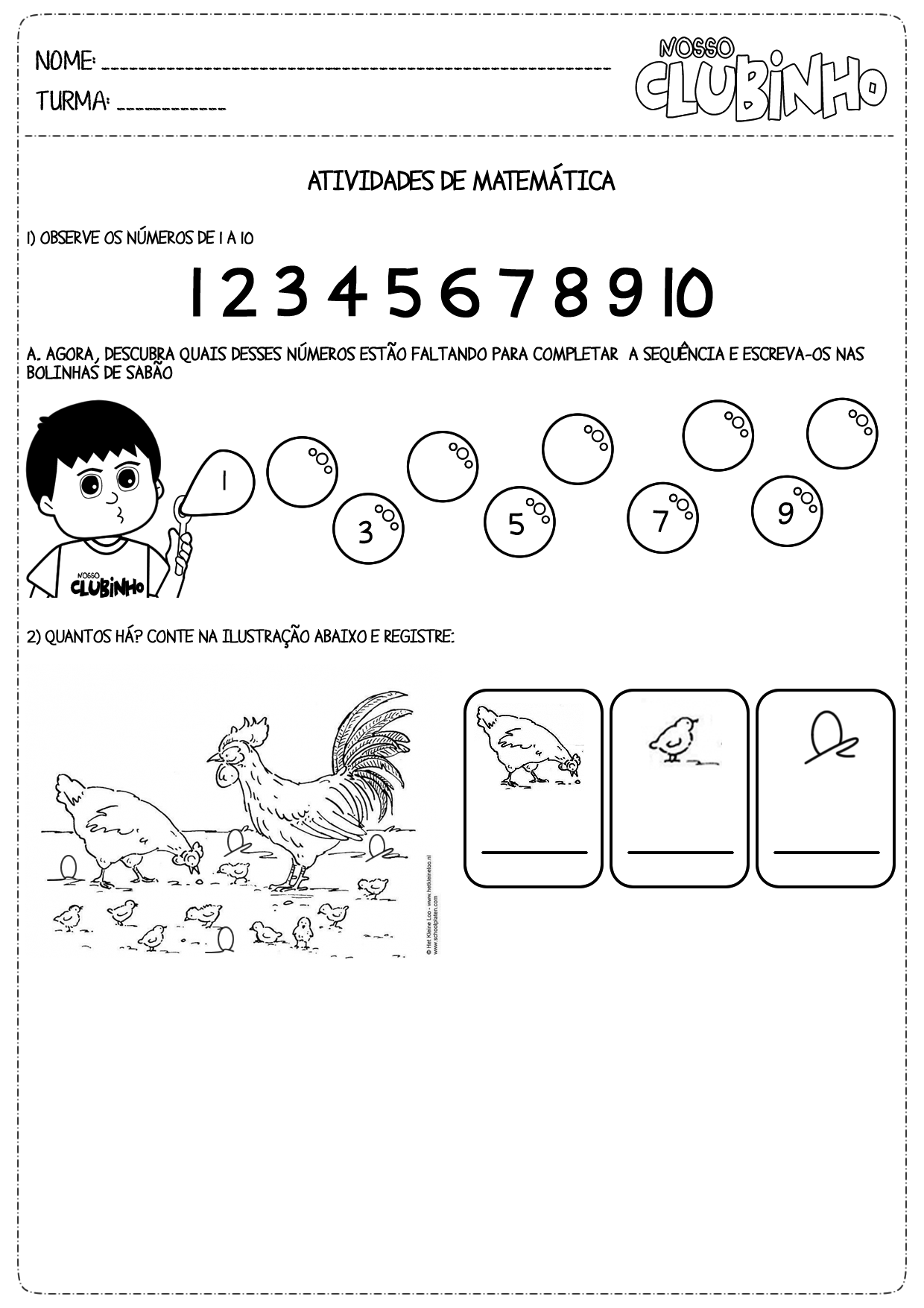 Jogos de Matemática - Nosso Clubinho