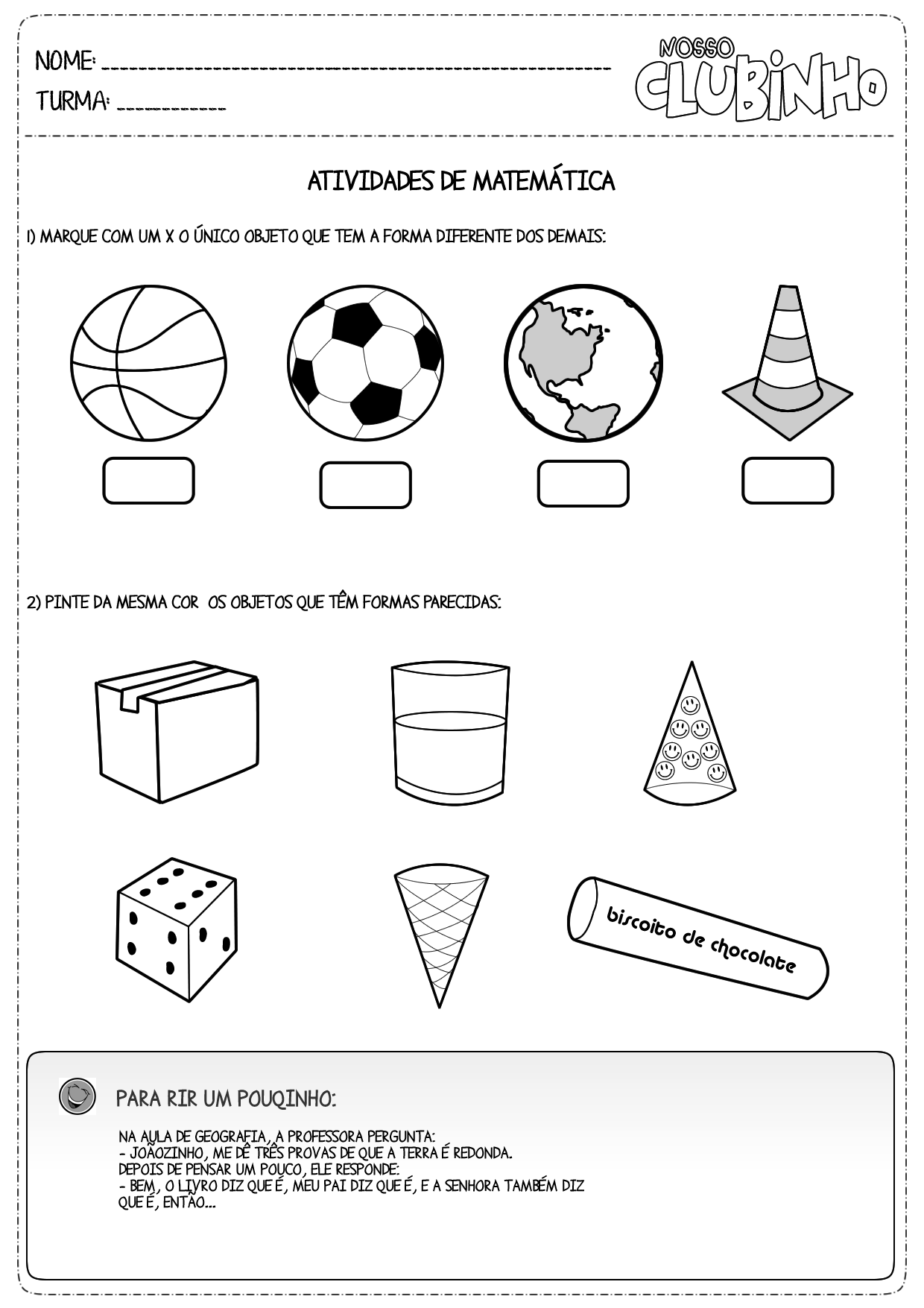 Atividades de matemática: Geometria