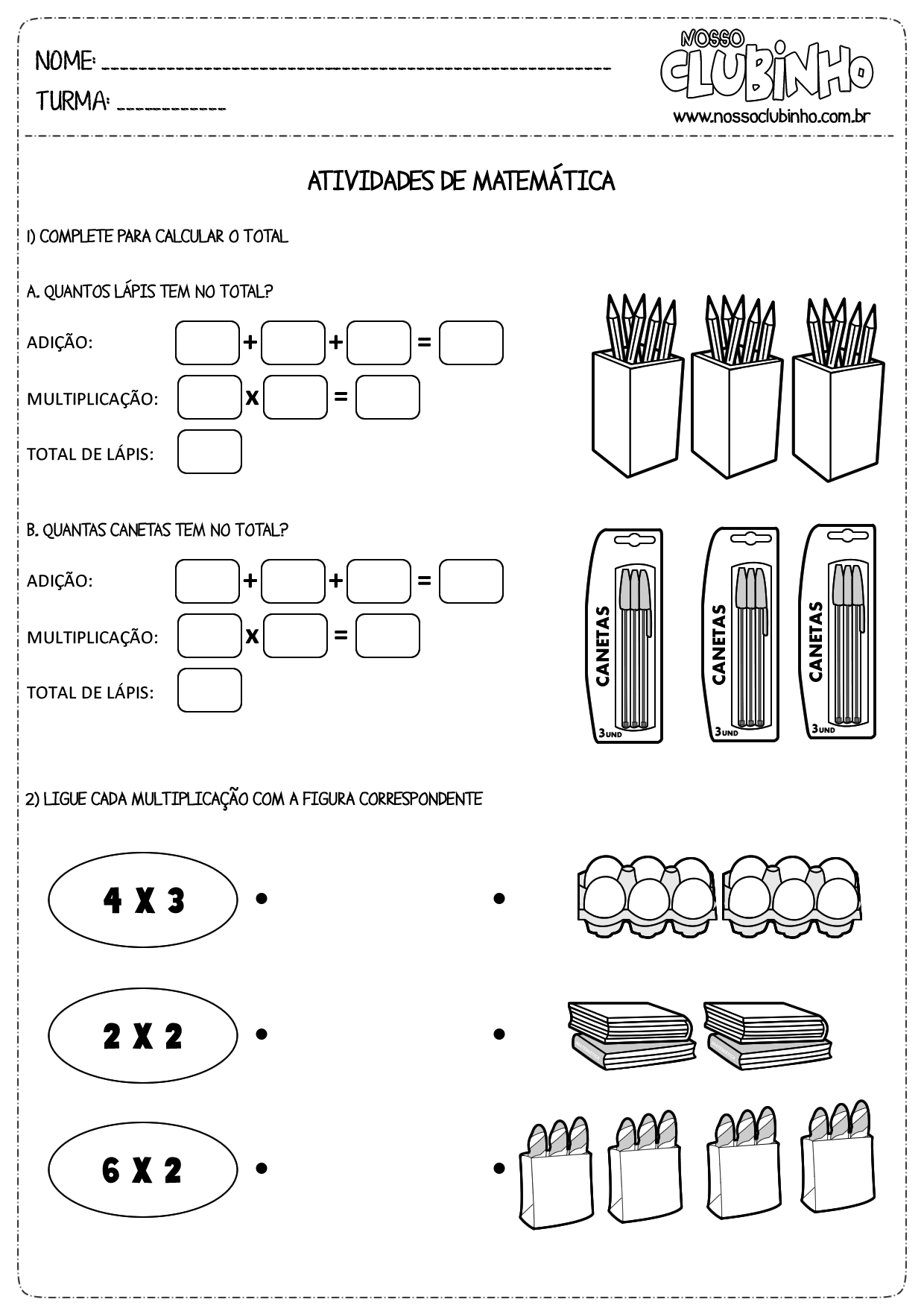 Jogos de Matemática - Nosso Clubinho