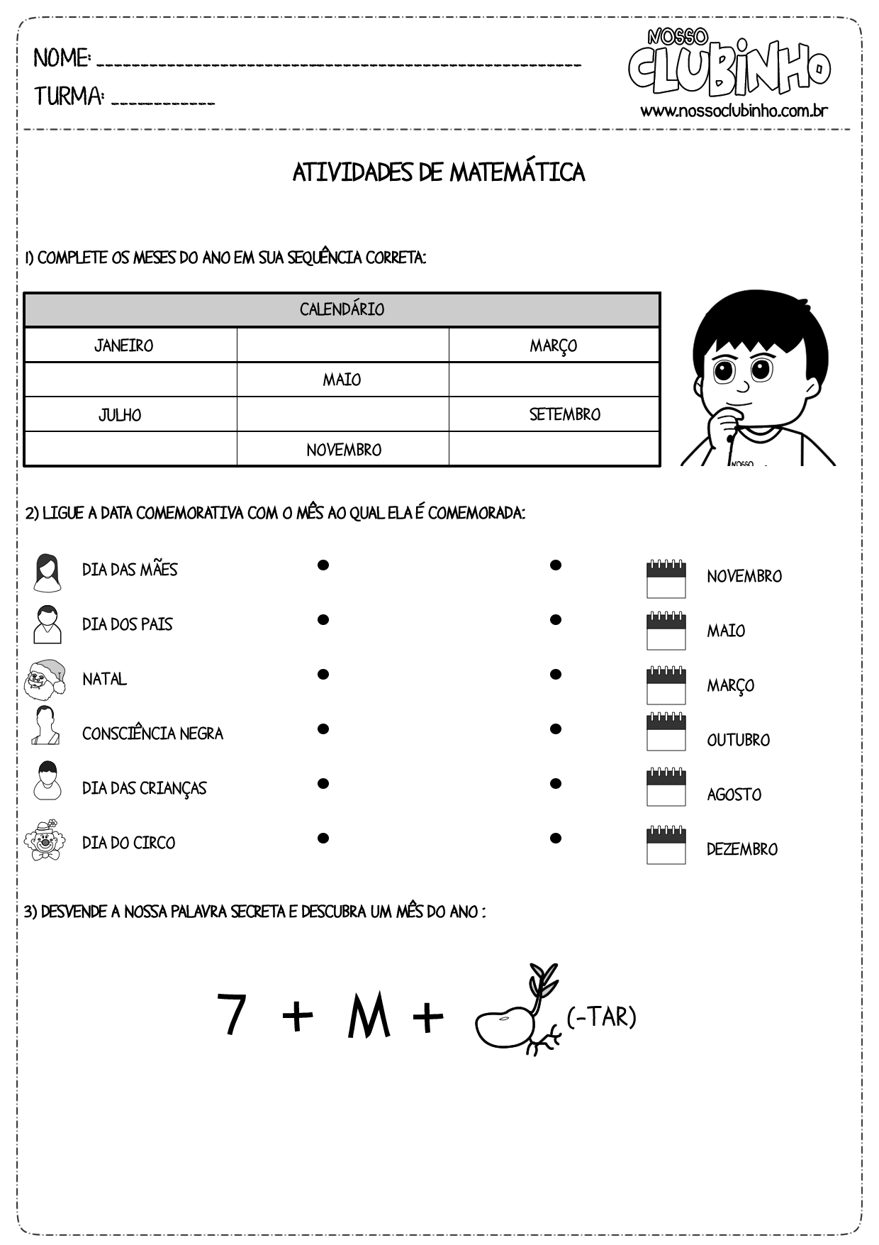 Ordem Alfabética - Atividade 3º ano - Atividades Educativas