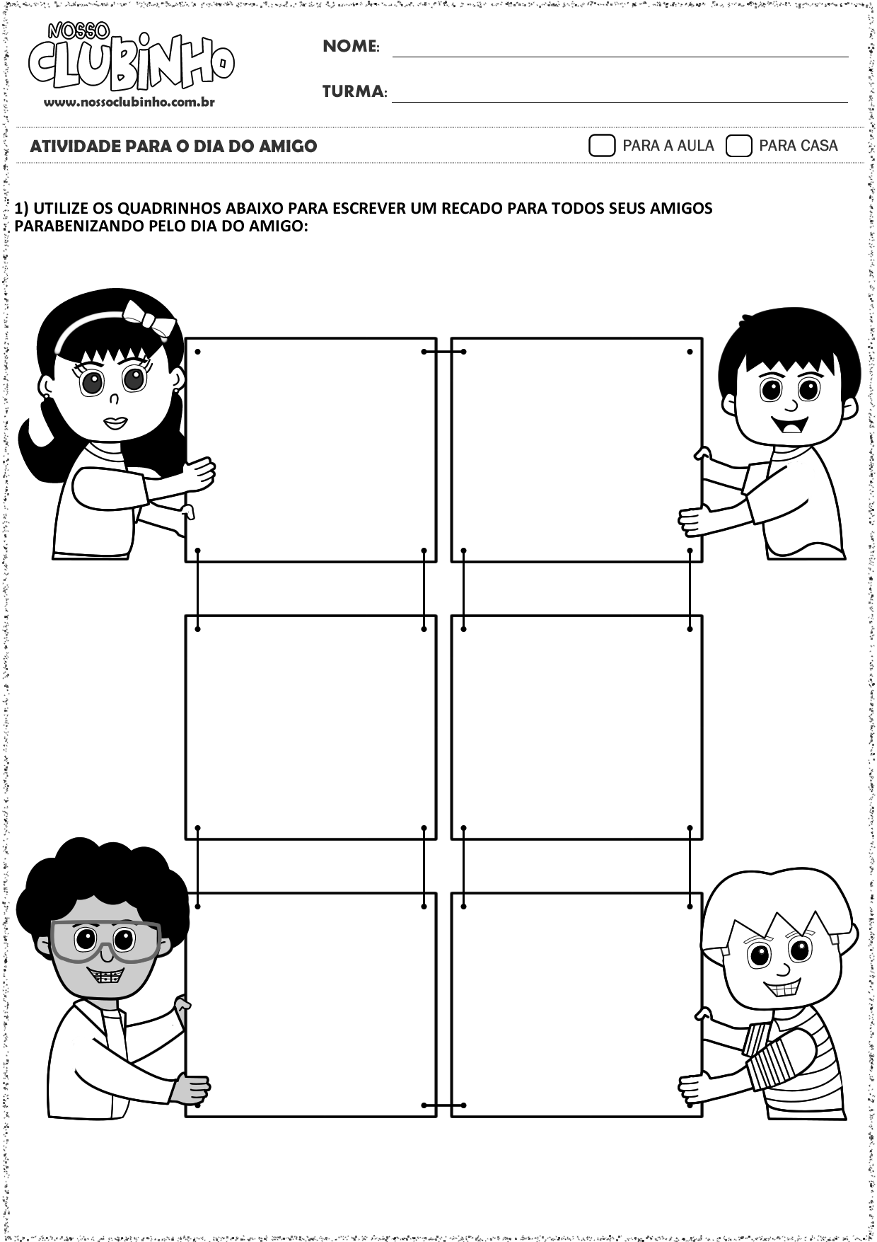 Desenhos para Colorir - Nosso Clubinho