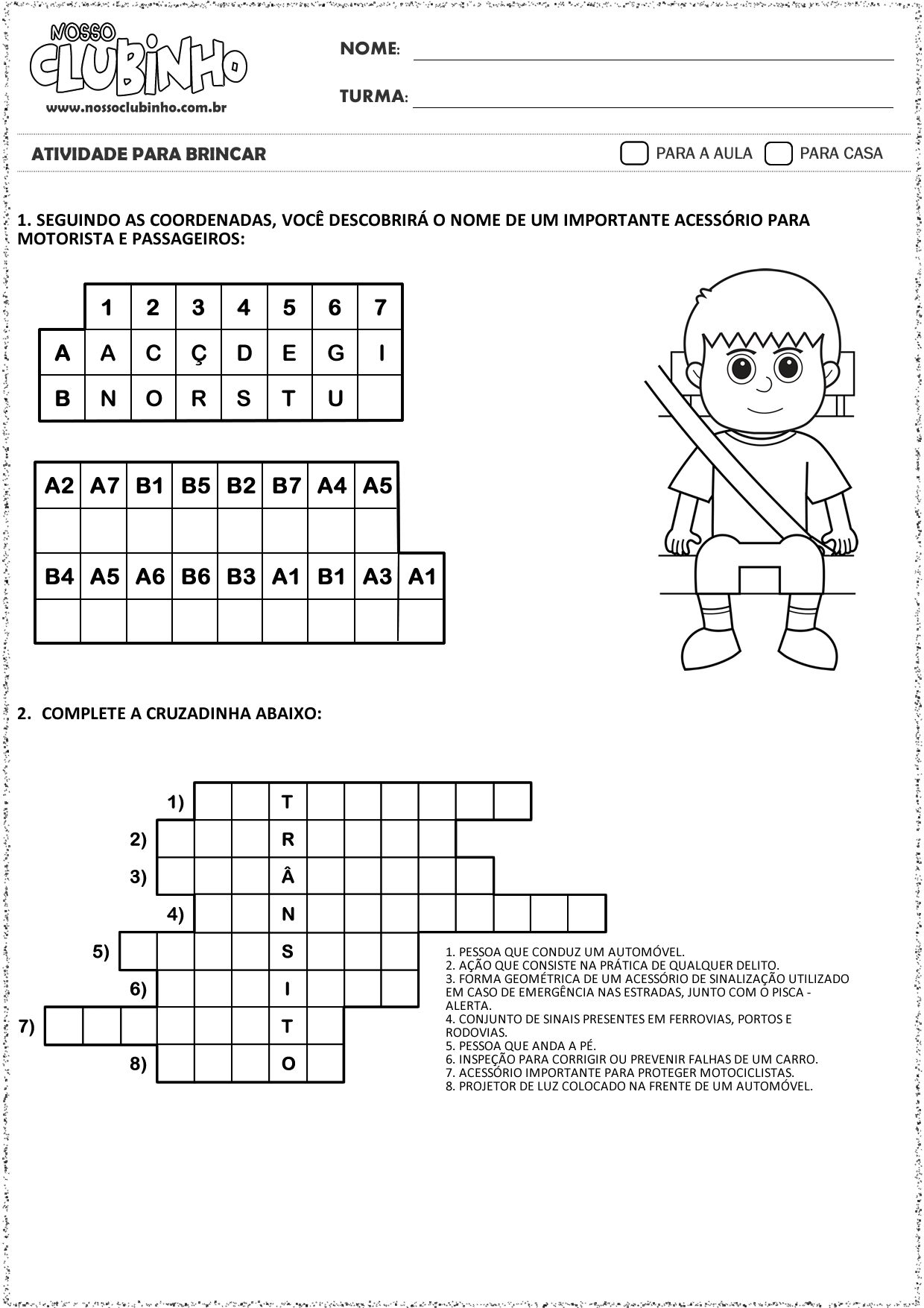 Atividades Educativas – Nosso Clubinho