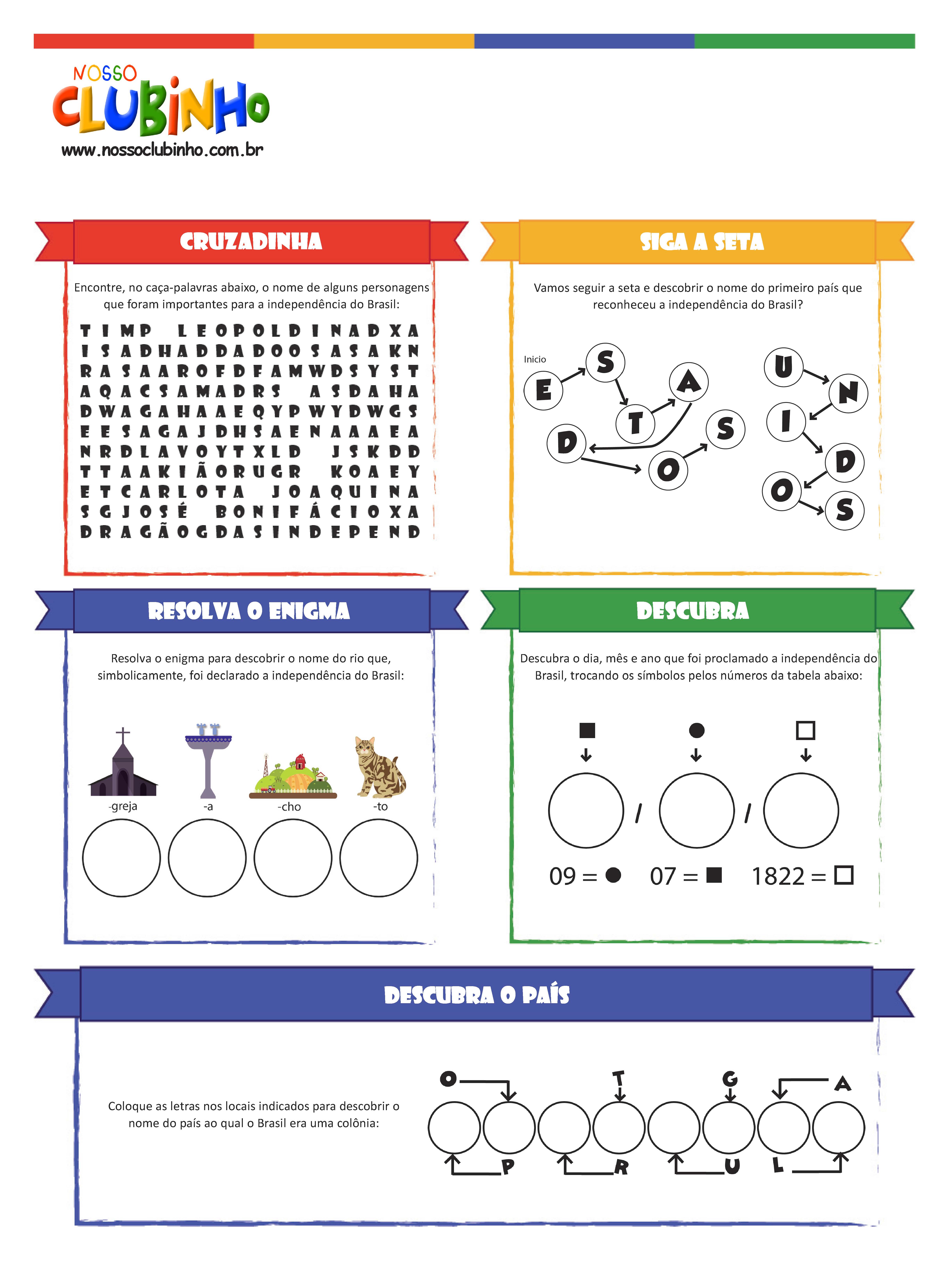 Atividades Educativas – Nosso Clubinho